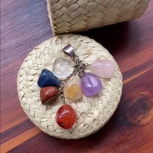 7 Chakra Crystal Gemstone Charm for Necklace